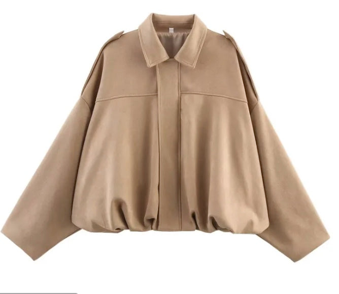 Beige Pilot Jacket (Oversize)