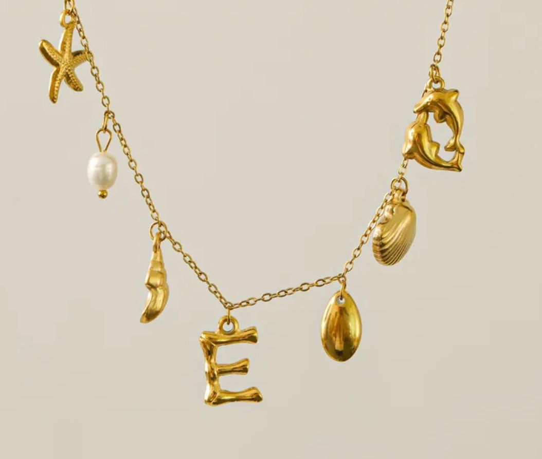 Necklace Letter Gold