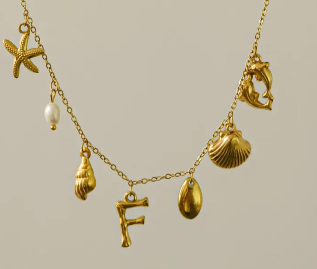 Necklace Letter Gold