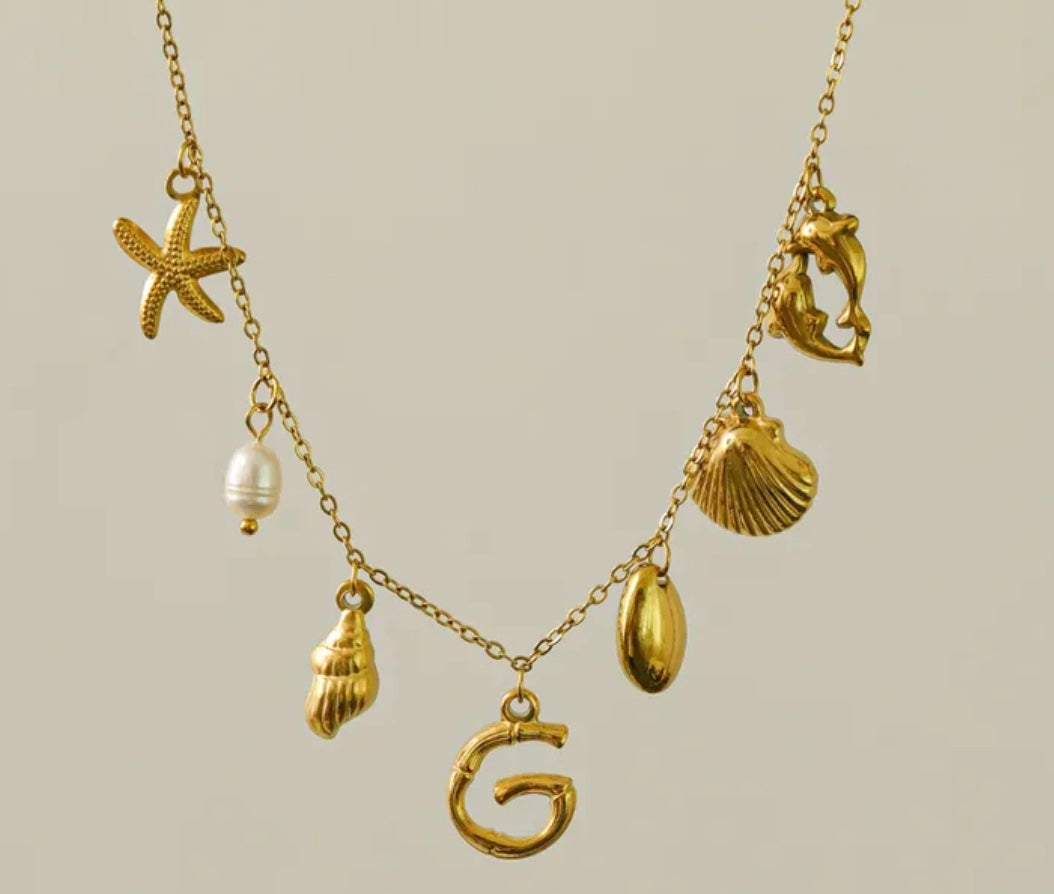 Necklace Letter Gold