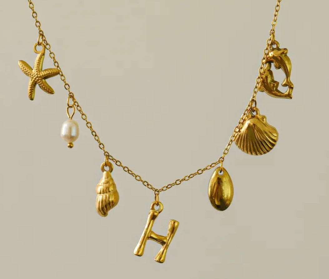 Necklace Letter Gold