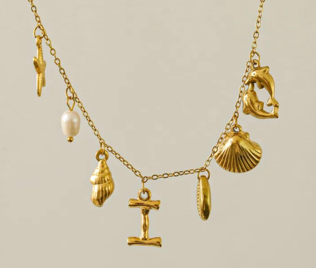 Necklace Letter Gold