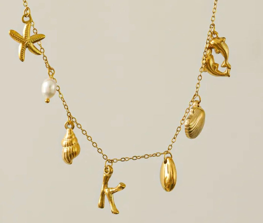 Necklace Letter Gold