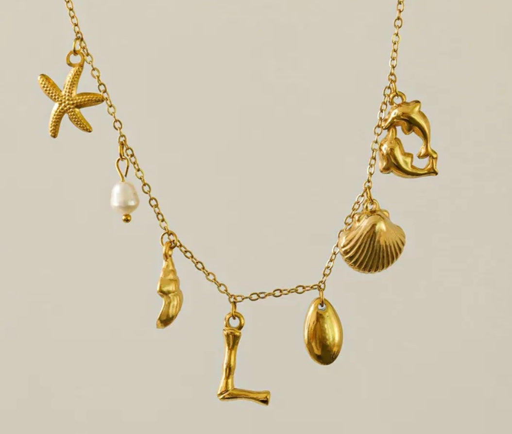 Necklace Letter Gold