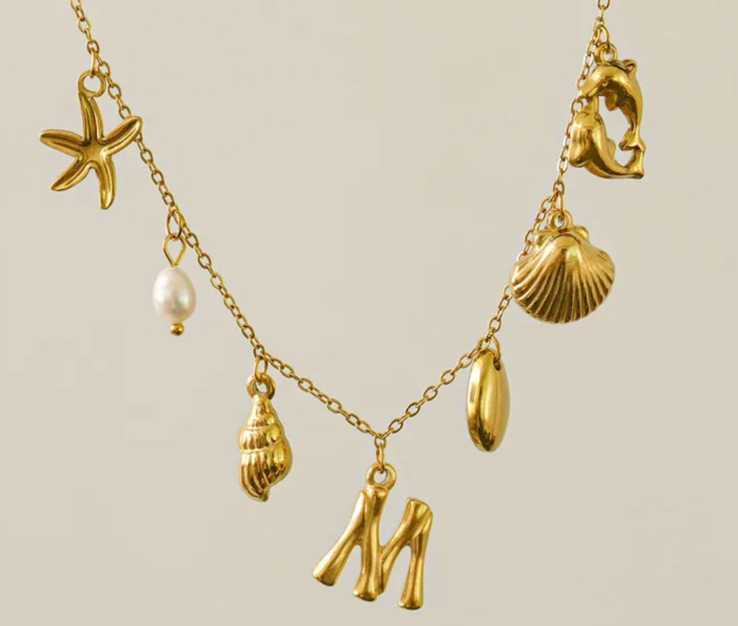 Necklace Letter Gold