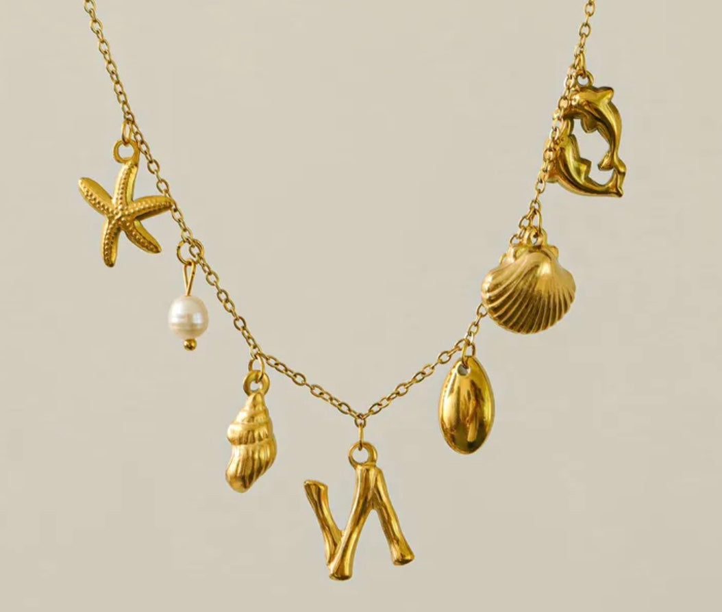 Necklace Letter Gold