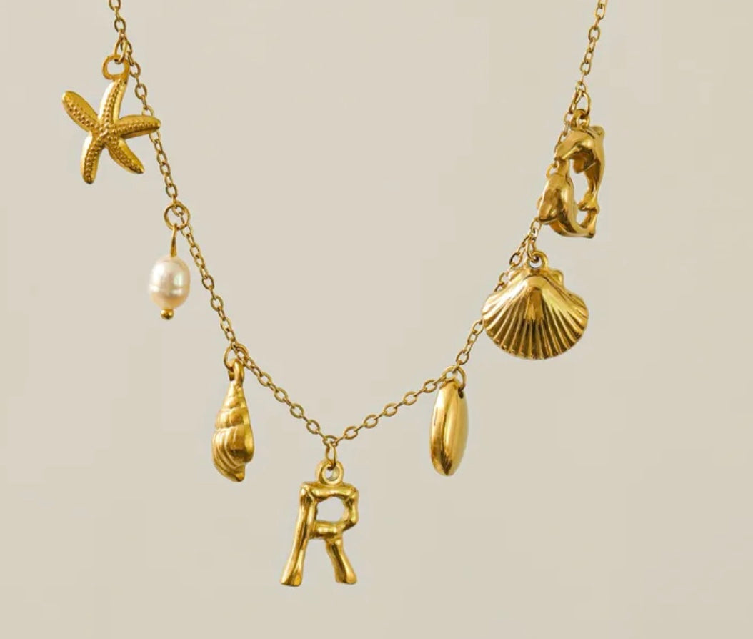 Necklace Letter Gold