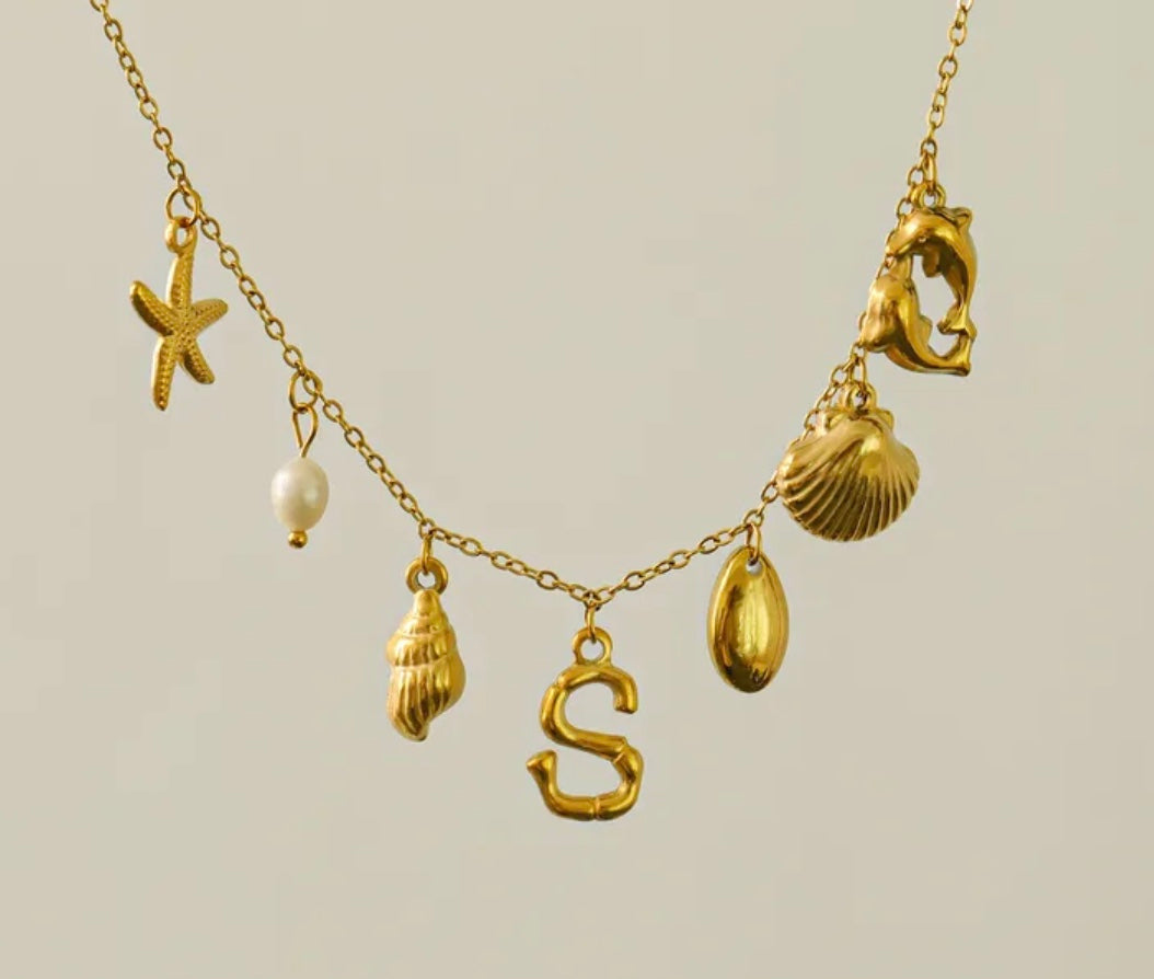 Necklace Letter Gold