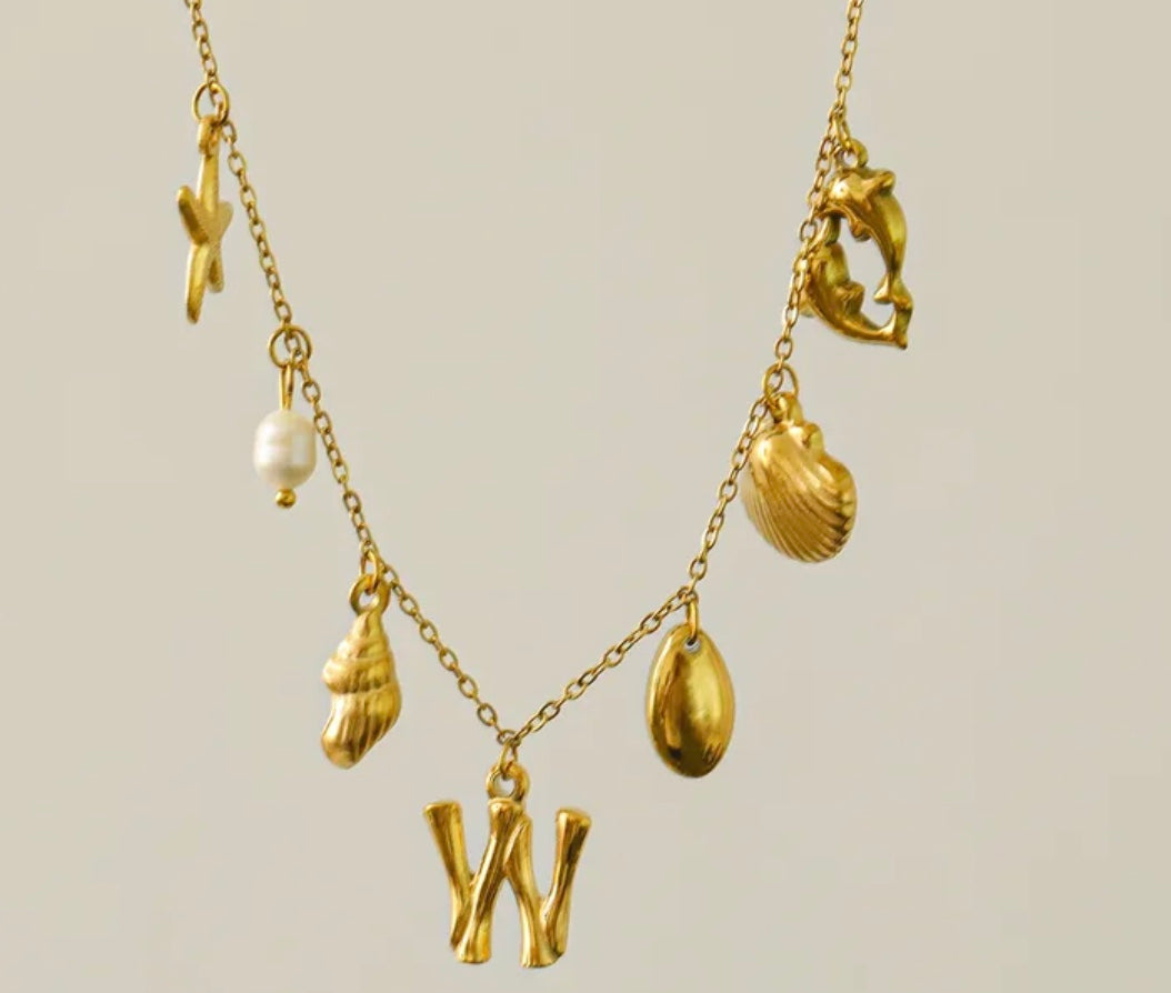 Necklace Letter Gold