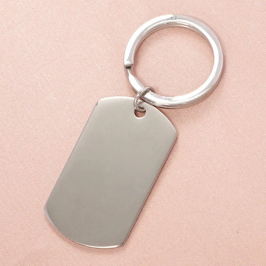 Customizable Keychain Silver