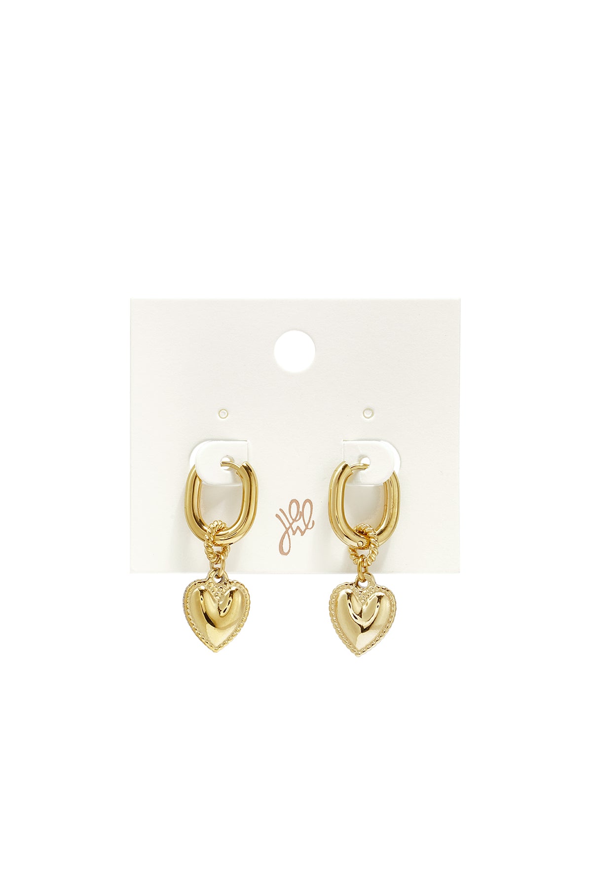 Stainless Steel Drop Earrings Heart Simple Simple Series Women's jewelry