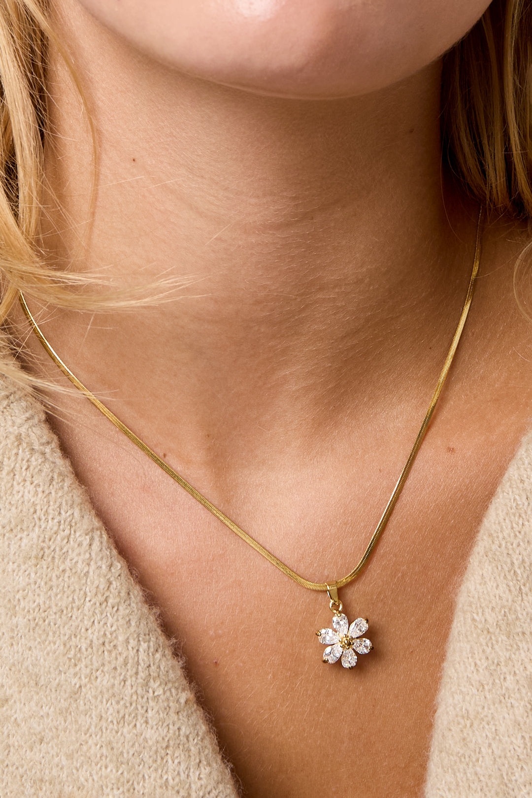 Stainless Steel Pendant necklaces Flower Simple Daily Simple Series Women's jewelry