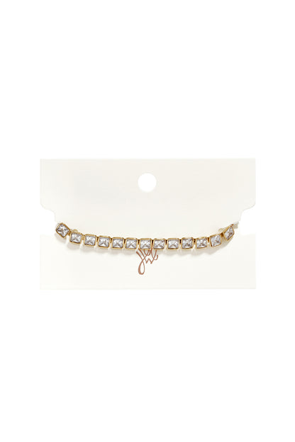 Stainless Steel Beaded Bracelets Rectangle Simple Daily Simple Series Women's jewelry