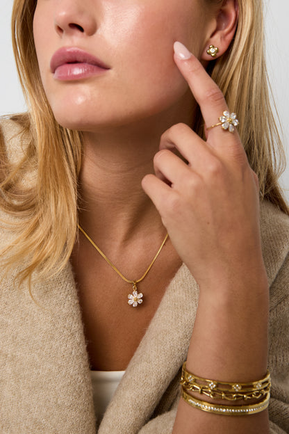 Stainless Steel Pendant necklaces Flower Simple Daily Simple Series Women's jewelry