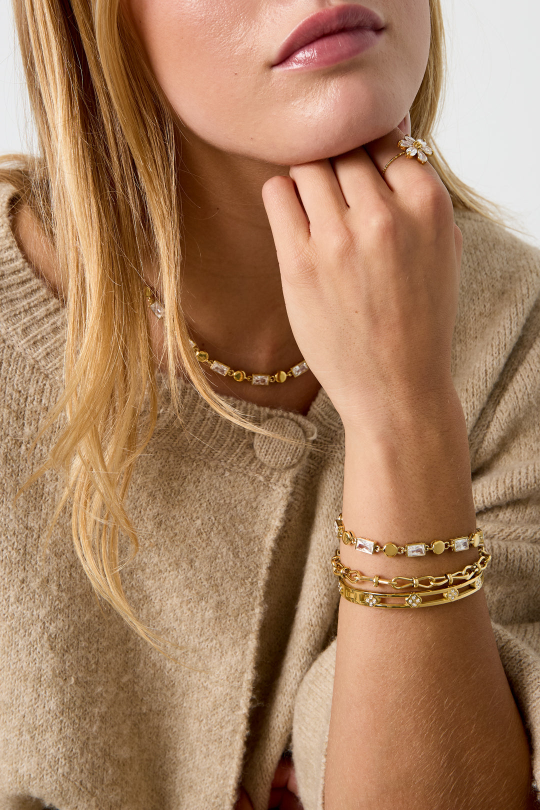 Stainless Steel Charm Bracelets Geometric Shape Simple Daily Simple Series Women's jewelry