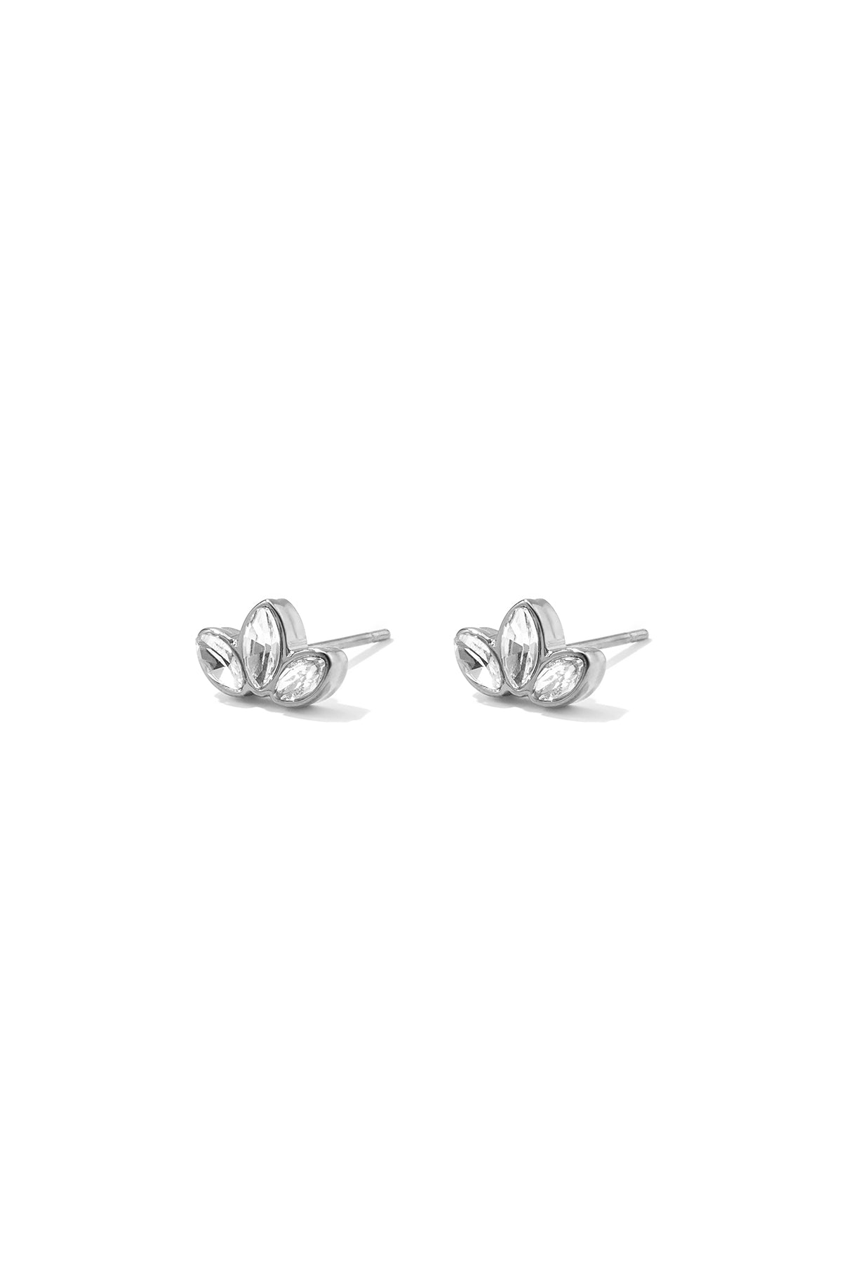 Stainless Steel Stud Earrings Leaf Simple Daily Simple Series Women's jewelry