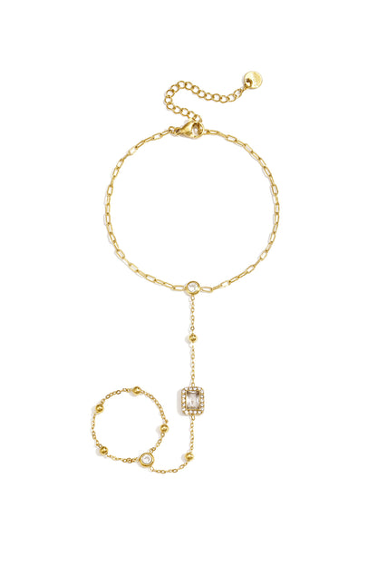 Handchain with framed statement stone
