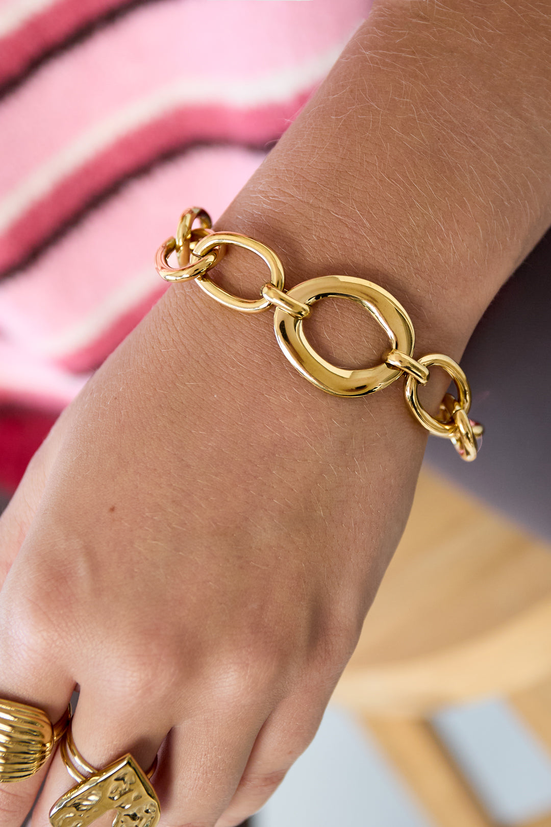 Stainless Steel Chain Bracelets Chain Casual Daily Simple Series Women's jewelry